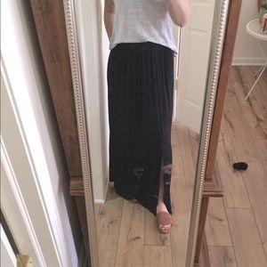 NWOT Loft Shirred Waist Knit Maxi Skirt PETITE
